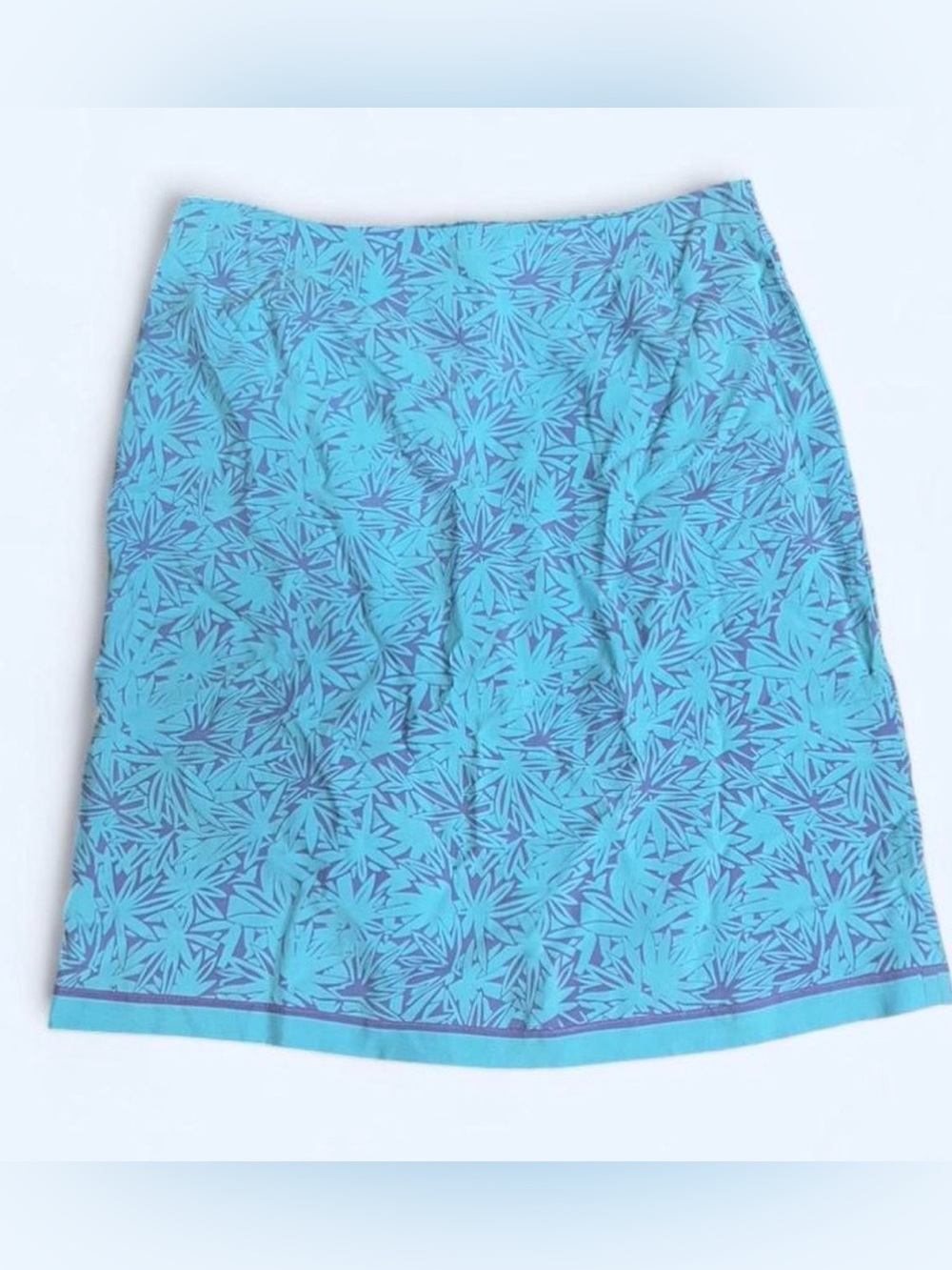 Light Blue Leaf-Print Women’s Swim Sarong